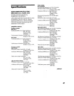 Preview for 47 page of Sony HCD-RX66 - Component For Mhcrx66 Operating Instructions Manual