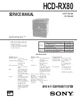 Preview for 1 page of Sony HCD-RX80 Service Manual