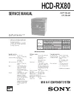 Sony HCD-RX80 Service Manual предпросмотр