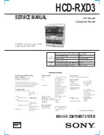 Preview for 1 page of Sony HCD-RXD3 Service Manual
