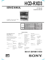 Sony HCD-RXD3 Service Manual предпросмотр