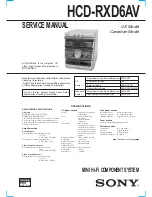 Sony HCD-RXD6AV Service Manual предпросмотр