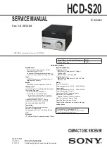 Sony HCD-S20 Service Manual предпросмотр