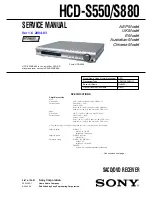 Preview for 1 page of Sony HCD-S550 Service Manual