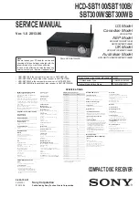 Sony HCD-SBT100 Service Manual предпросмотр