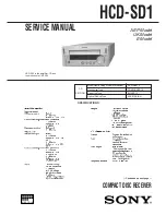 Sony HCD-SD1 Service Manual предпросмотр