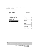 Preview for 1 page of Sony HCD-SHAKE33 Operating Instructions Manual