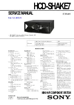 Предварительный просмотр 1 страницы Sony HCD-SHAKE7 Service Manual