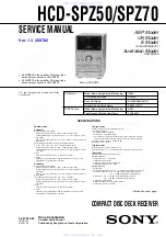 Предварительный просмотр 1 страницы Sony HCD-SPZ50 Service Manual