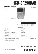 Preview for 1 page of Sony HCD-SPZ90DAB Service Manual