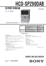 Sony HCD-SPZ90DAB Service Manual предпросмотр