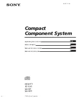 Предварительный просмотр 1 страницы Sony HCD-T1 Operating Instructions Manual