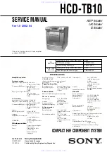 Sony HCD-TB10 Service Manual preview