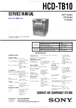 Sony HCD-TB10 Service Manual предпросмотр