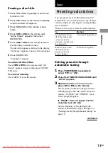 Preview for 13 page of Sony hcd-tb20 Operating Instructions Manual
