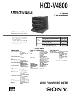 Предварительный просмотр 1 страницы Sony HCD-V4800 Service Manual