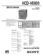 Preview for 1 page of Sony HCD-V8800 Service Manual