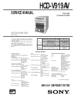 Sony HCD-V919AV Service Manual preview