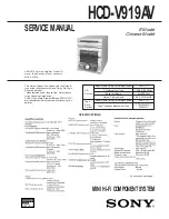 Предварительный просмотр 1 страницы Sony HCD-V919AV Service Manual