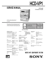 Предварительный просмотр 1 страницы Sony HCD-VP1 Service Manual