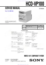 Preview for 1 page of Sony HCD-VP100 Service Manual