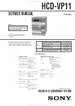 Sony HCD-VP11 Service Manual preview