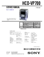 Sony HCD-VP700 Service Manual предпросмотр