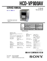 Preview for 1 page of Sony HCD-VP800AV Service Manual