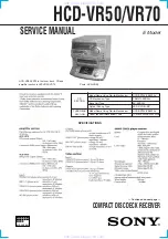 Sony HCD-VR50 Service Manual предпросмотр