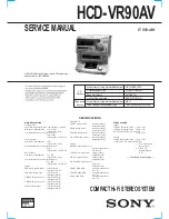Preview for 1 page of Sony HCD-VR90AV Service Manual