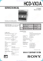 Sony HCD-VX3A Service Manual preview