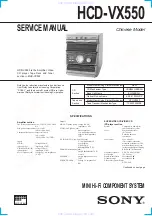 Preview for 1 page of Sony HCD-VX550 Service Manual