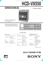 Предварительный просмотр 1 страницы Sony HCD-VX550 Service Manual