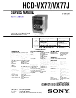 Sony HCD-VX77 Service Manual preview