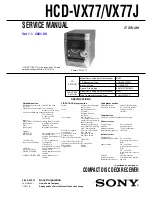 Предварительный просмотр 1 страницы Sony HCD-VX77 Service Manual