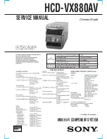 Preview for 1 page of Sony HCD-VX880AV Service Manual