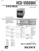 Предварительный просмотр 1 страницы Sony HCD-VX880AV Service Manual