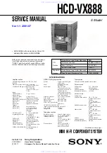 Preview for 1 page of Sony hcd-vx888 Service Manual