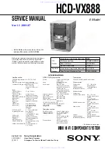 Sony hcd-vx888 Service Manual предпросмотр