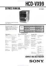 Preview for 1 page of Sony HCD-VX99 Service Manual