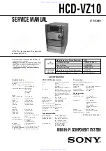 Preview for 1 page of Sony HCD-VZ0 Service Manual