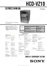 Sony HCD-VZ0 Service Manual preview