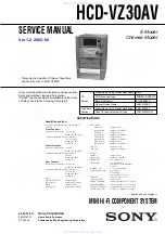 Sony HCD-VZ30AV Service Manual предпросмотр