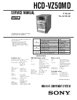 Предварительный просмотр 1 страницы Sony HCD-VZ50MD Service Manual