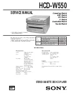 Preview for 1 page of Sony HCD-W550 Service Manual