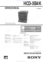 Sony hcd-xb6k Service Manual preview