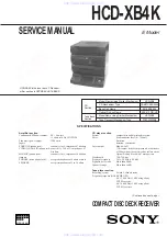 Preview for 1 page of Sony hcd-xb6k Service Manual