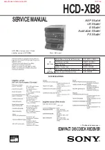 Sony HCD-XB8 Service Manual preview