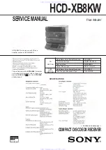 Preview for 1 page of Sony HCD-XB8KW Service Manual
