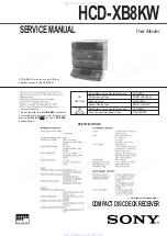 Sony HCD-XB8KW Service Manual предпросмотр